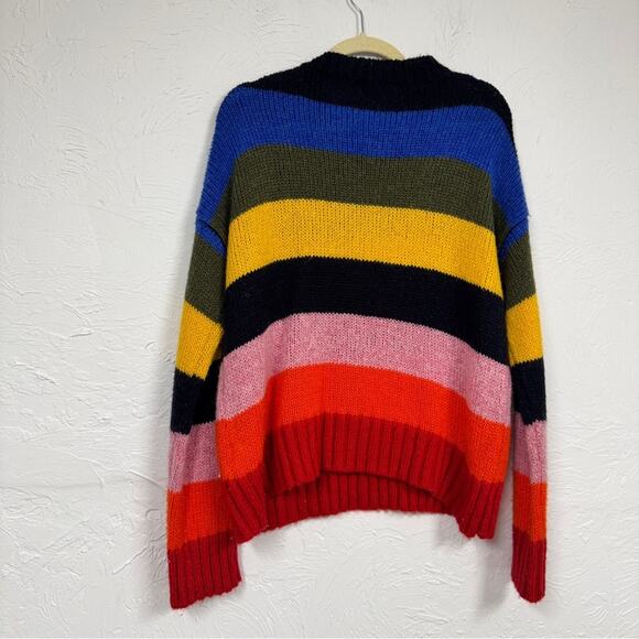Urban Outfitters Colorful Striped Sweater Crew Neck Pullover Womens S Casual - Picture 5 of 6